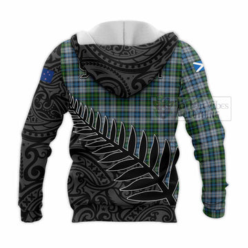 MacNeil (McNeil) Crest Tartan Knitted Hoodie with New Zealand Silver Fern Half Style