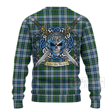 MacNeil (McNeil) Tartan Ugly Sweater with Family Crest Celtic Skull Style