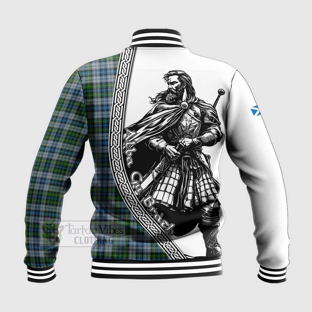 Tartan Vibes Clothing MacNeil (McNeil) Tartan Clan Crest Baseball Jacket with Highlander Warrior Celtic Style