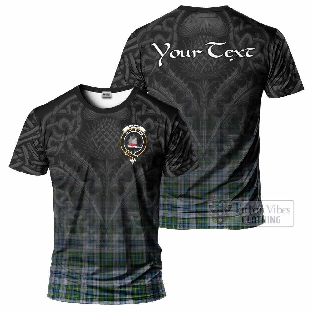 Tartan Vibes Clothing MacNeil (McNeil) Tartan T-Shirt with Family Crest Celtic Thistle Vibes