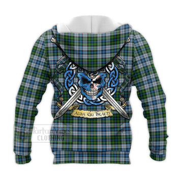 MacNeil (McNeil) Tartan Knitted Hoodie with Family Crest Celtic Skull Style