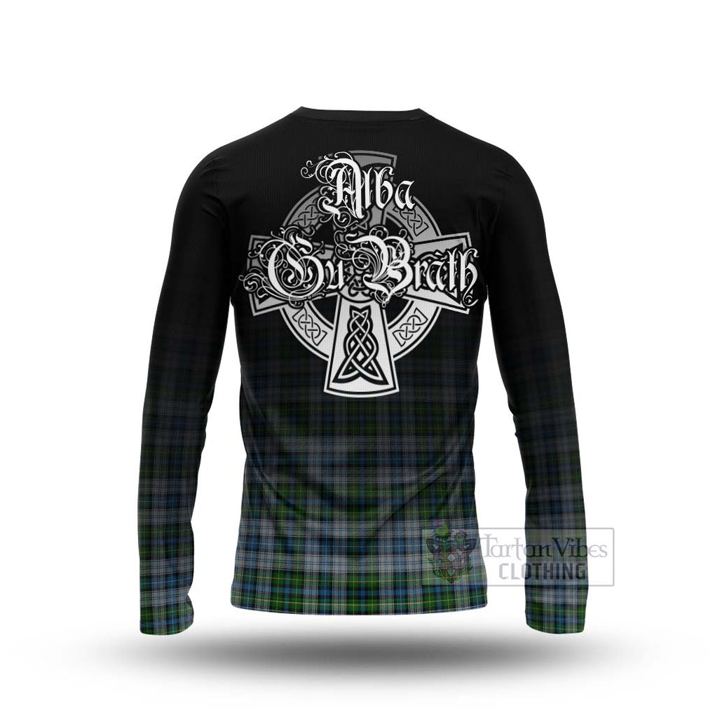 Tartan Vibes Clothing MacNeil (McNeil) Tartan Long Sleeve T-Shirt Featuring Alba Gu Brath Family Crest Celtic Inspired