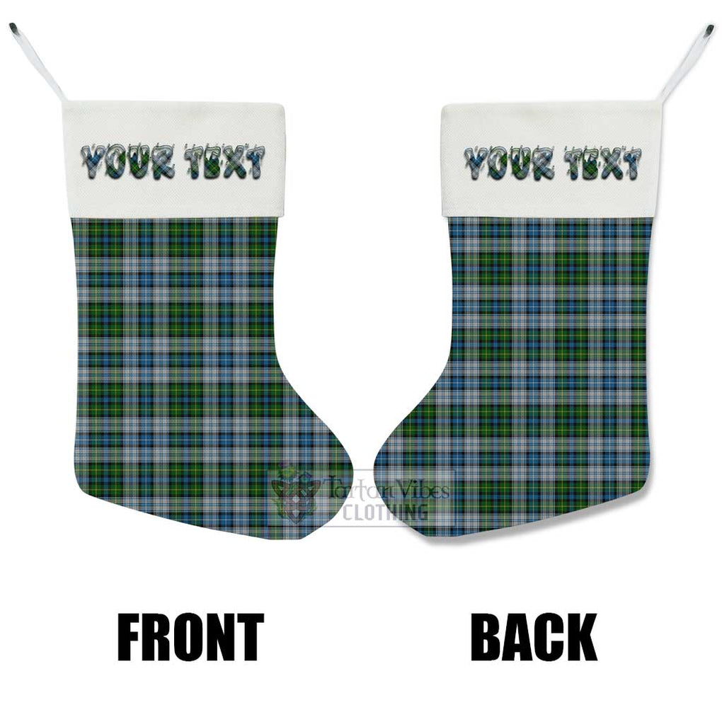 Tartan Vibes Clothing MacNeil (McNeil) Tartan Christmas Stocking with Personalized Text