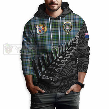 MacNeil (McNeil) Crest Tartan Hoodie with New Zealand Silver Fern Half Style