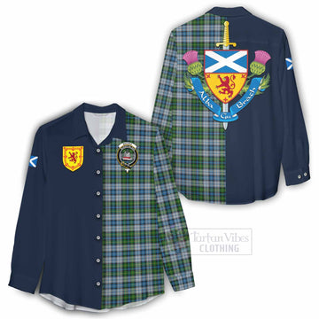 MacNeil (McNeil) Tartan Women's Casual Shirt Alba with Scottish Lion Royal Arm Half Style