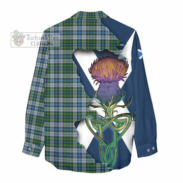 MacNeil (McNeil) Tartan Family Crest Women's Casual Shirt Scottish Thistle Celtic Inspired - Tartan Vibes Clothing