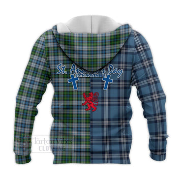 MacNeil (McNeil) Tartan Knitted Hoodie Happy St. Andrew's Day Half Tartan Style