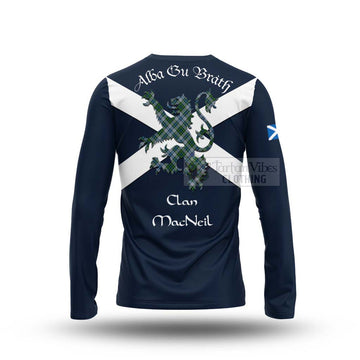 MacNeil (McNeil) Tartan Lion Rampant Long Sleeve T-Shirt  Proudly Display Your Heritage with Alba Gu Brath and Clan Name