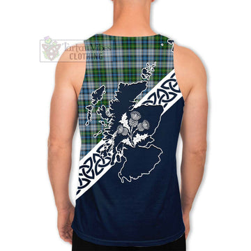 MacNeil (McNeil) Tartan Men's Tank Top Featuring Thistle and Scotland Map