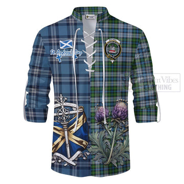 MacNeil (McNeil) Tartan Ghillie Kilt Shirt Happy St. Andrew's Day Half Tartan Style