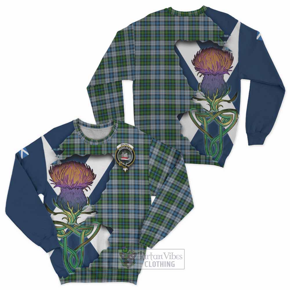 MacNeil (McNeil) Tartan Family Crest Sweatshirt Scottish Thistle Celtic Inspired - Tartan Vibes Clothing