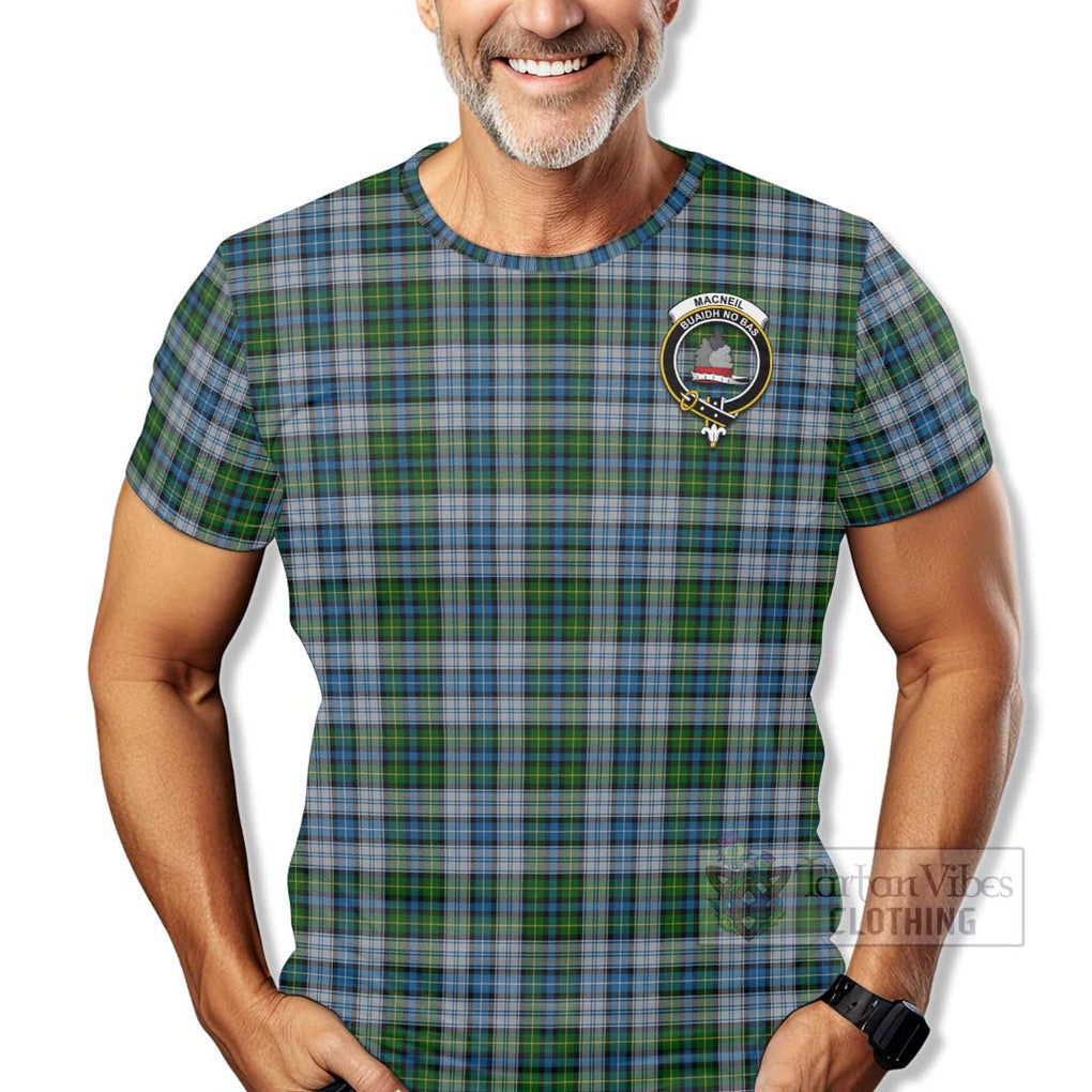 Tartan Vibes Clothing MacNeil (McNeil) Tartan T-Shirt with Family Crest Celtic Skull Style