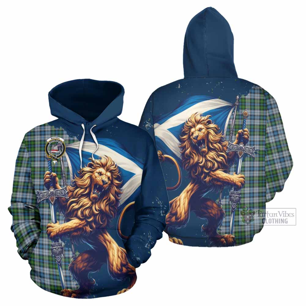 MacNicol (McNicol) Tartan Family Crest Hoodie with Scottish Majestic Lion