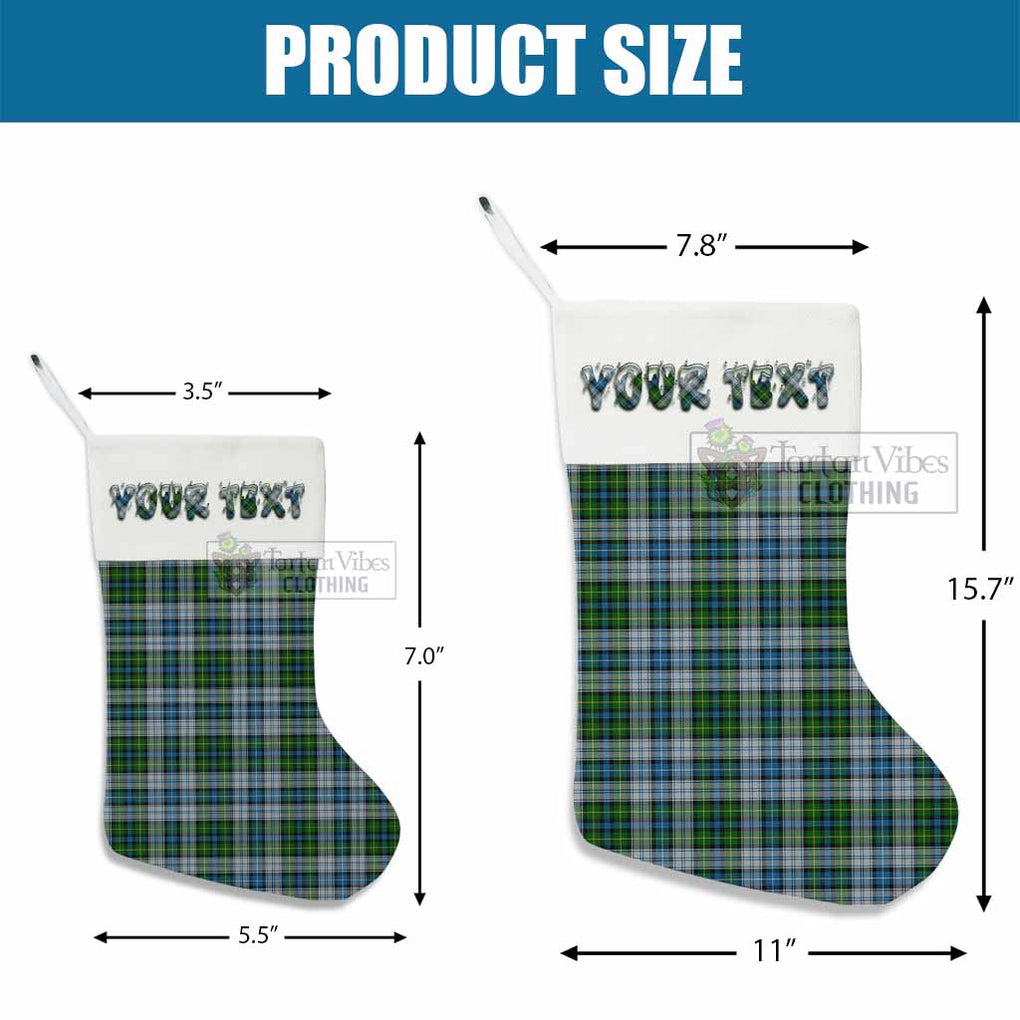 Tartan Vibes Clothing MacNeil (McNeil) Tartan Christmas Stocking with Personalized Text