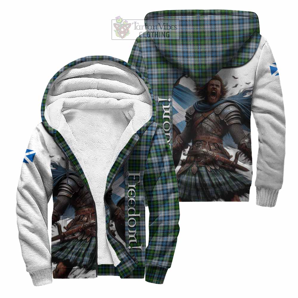 Tartan Vibes Clothing MacNeil (McNeil) Crest Tartan Sherpa Hoodie Inspired by the Freedom of Scottish Warrior