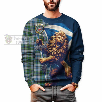 MacNeil (McNeil) Tartan Family Crest Sweatshirt with Scottish Majestic Lion