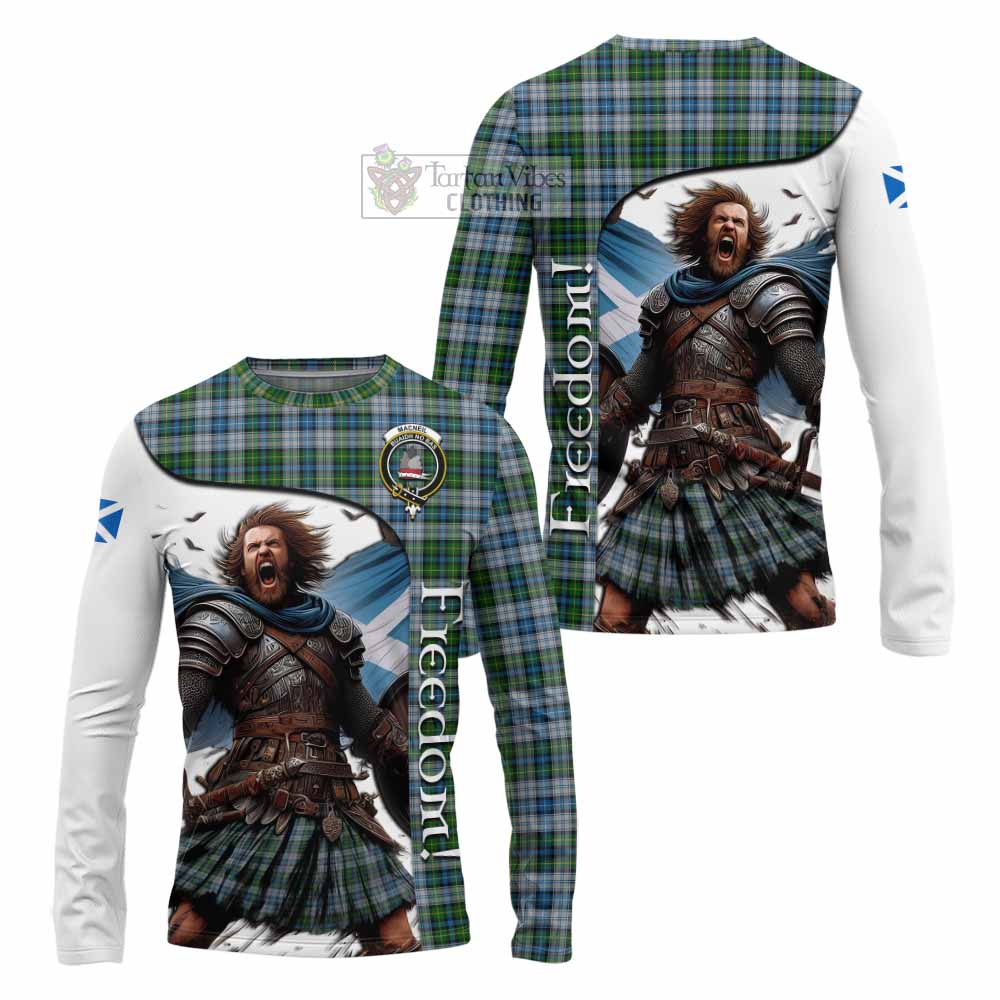 Tartan Vibes Clothing MacNeil (McNeil) Crest Tartan Long Sleeve T-Shirt Inspired by the Freedom of Scottish Warrior