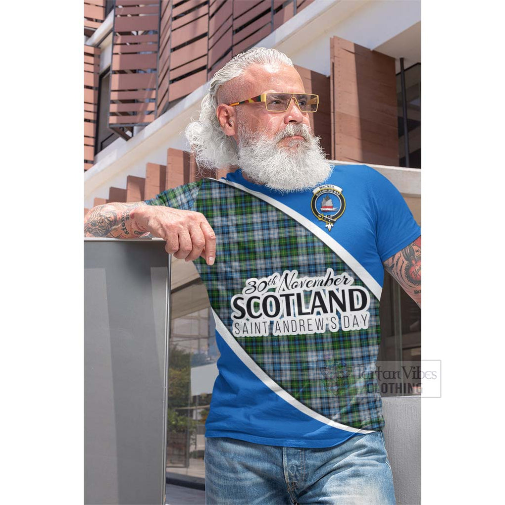 Tartan Vibes Clothing MacNeil (McNeil) Family Crest Tartan Cotton T-shirt Celebrate Saint Andrew's Day in Style