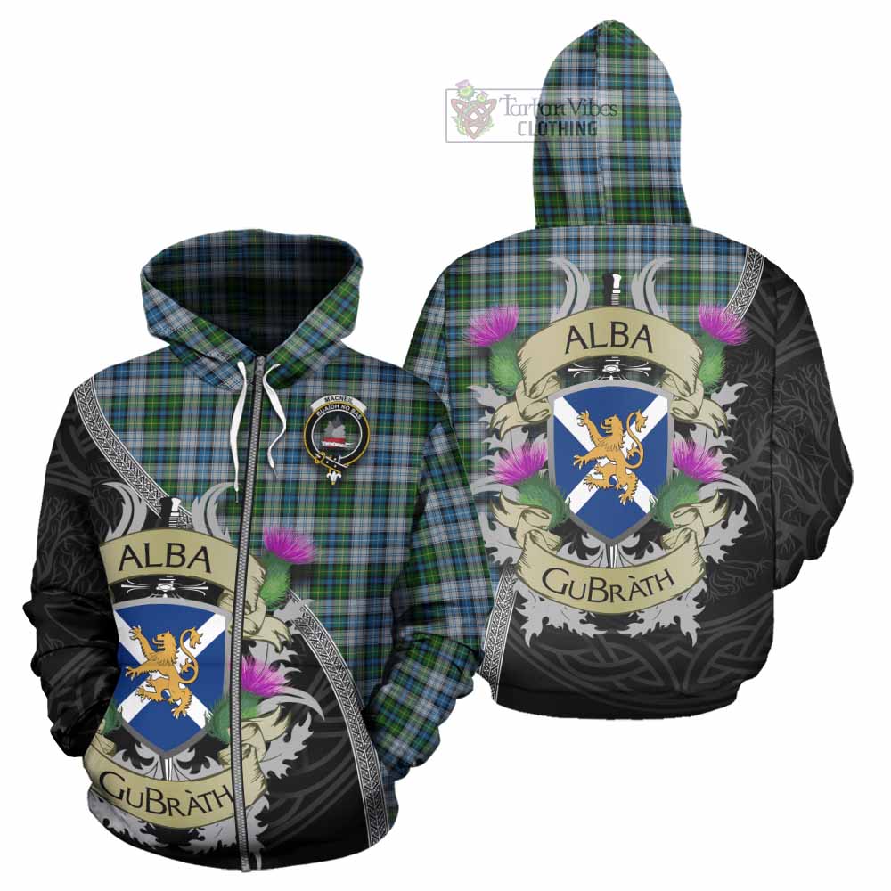 MacNeil (McNeil) Tartan Family Crest Hoodie Lion Rampant Royal Thistle Shield Celtic Inspired Zip Hoodie - Tartan Vibes Clothing