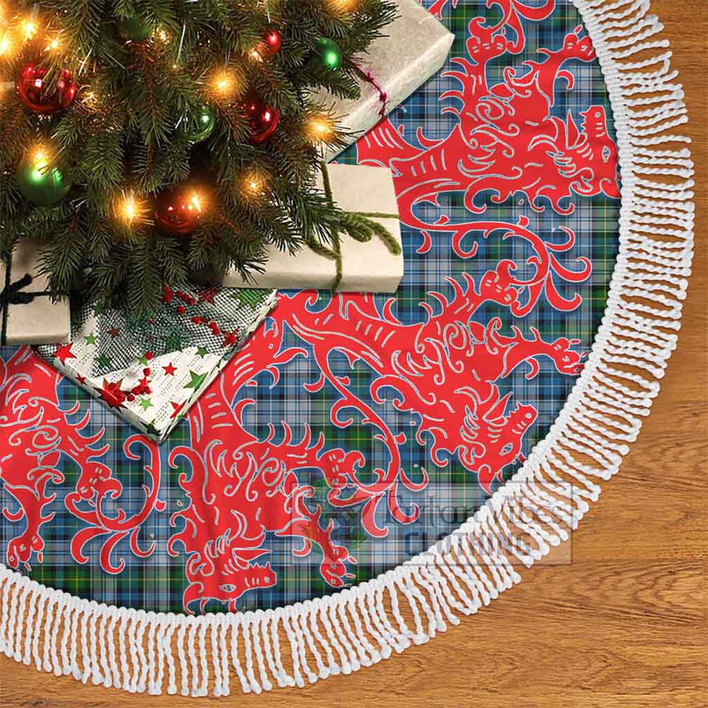 Tartan Vibes Clothing MacNeil (McNeil) Tartan Christmas Tree Skirt Lion Rampant Style