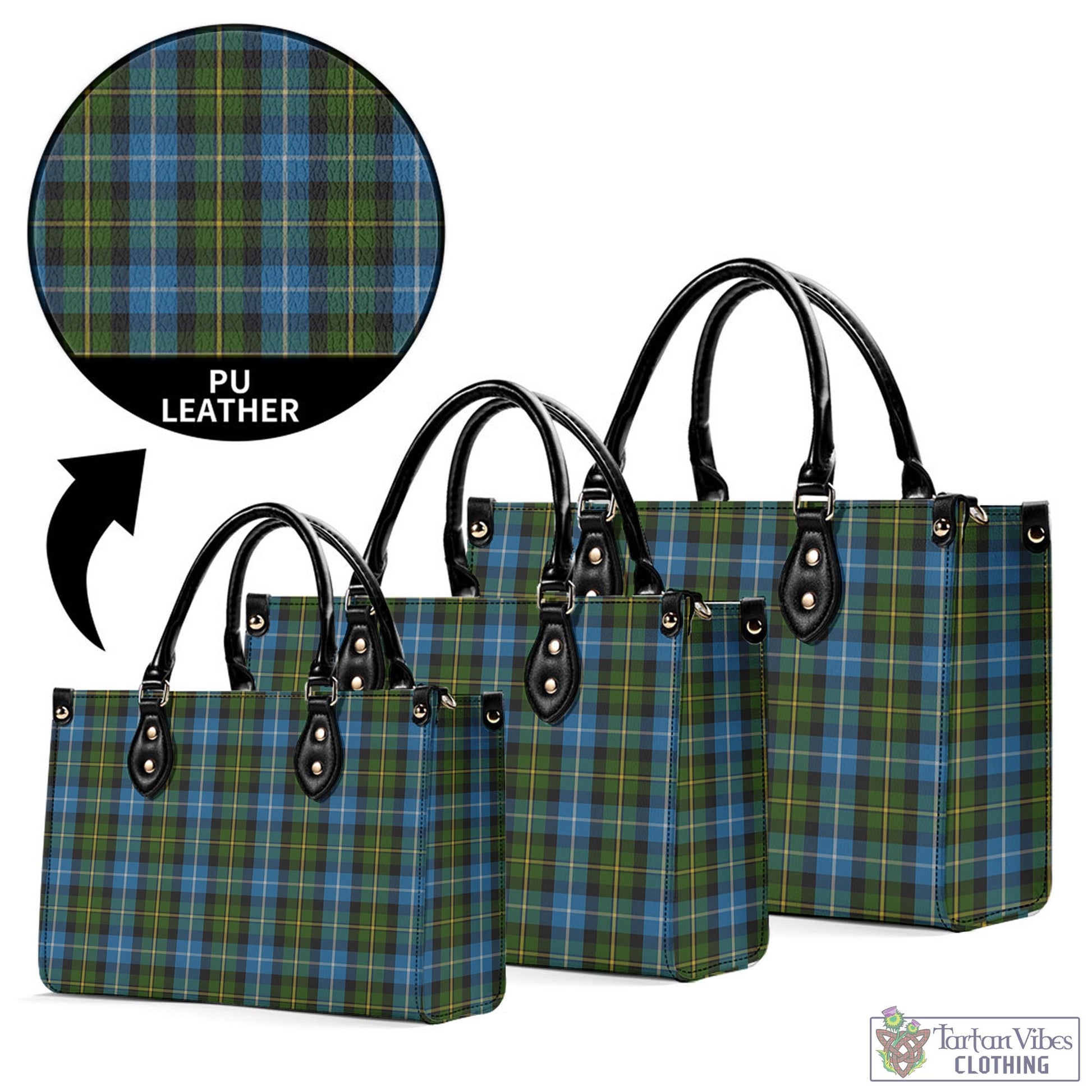 Tartan Vibes Clothing MacNeil of Barra Tartan Luxury Leather Handbags