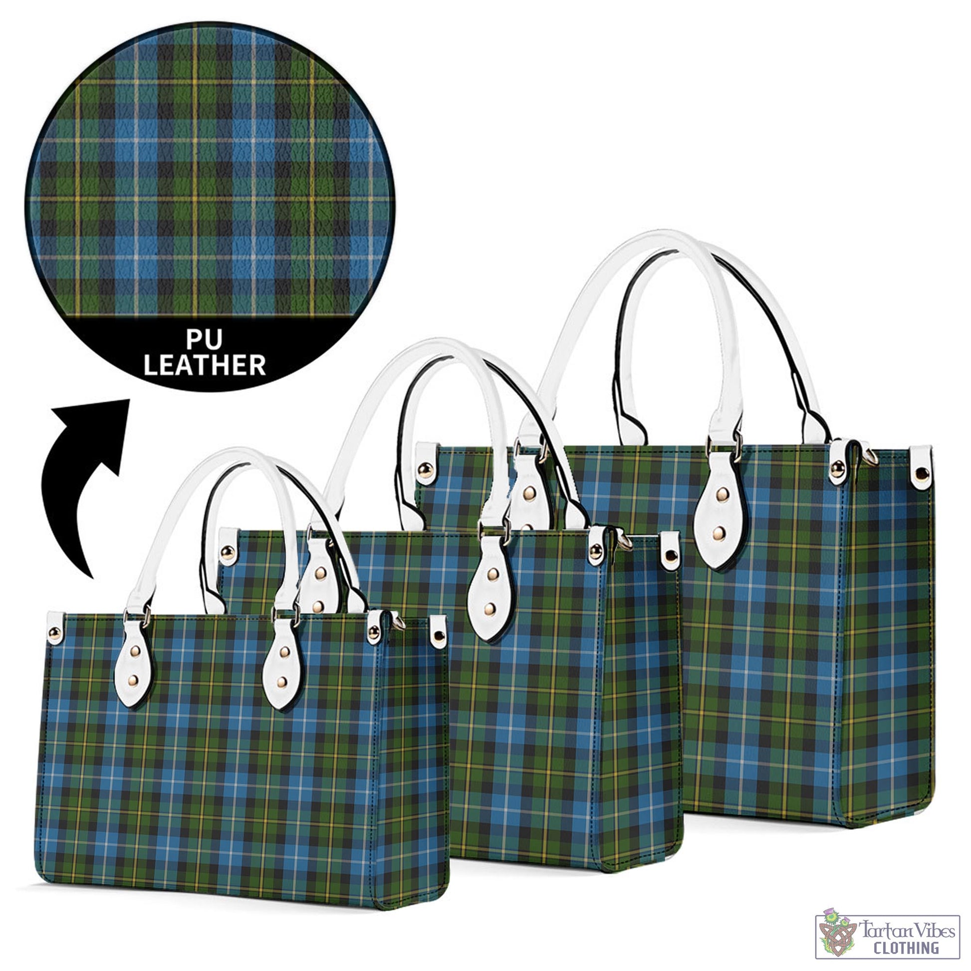 Tartan Vibes Clothing MacNeil of Barra Tartan Luxury Leather Handbags