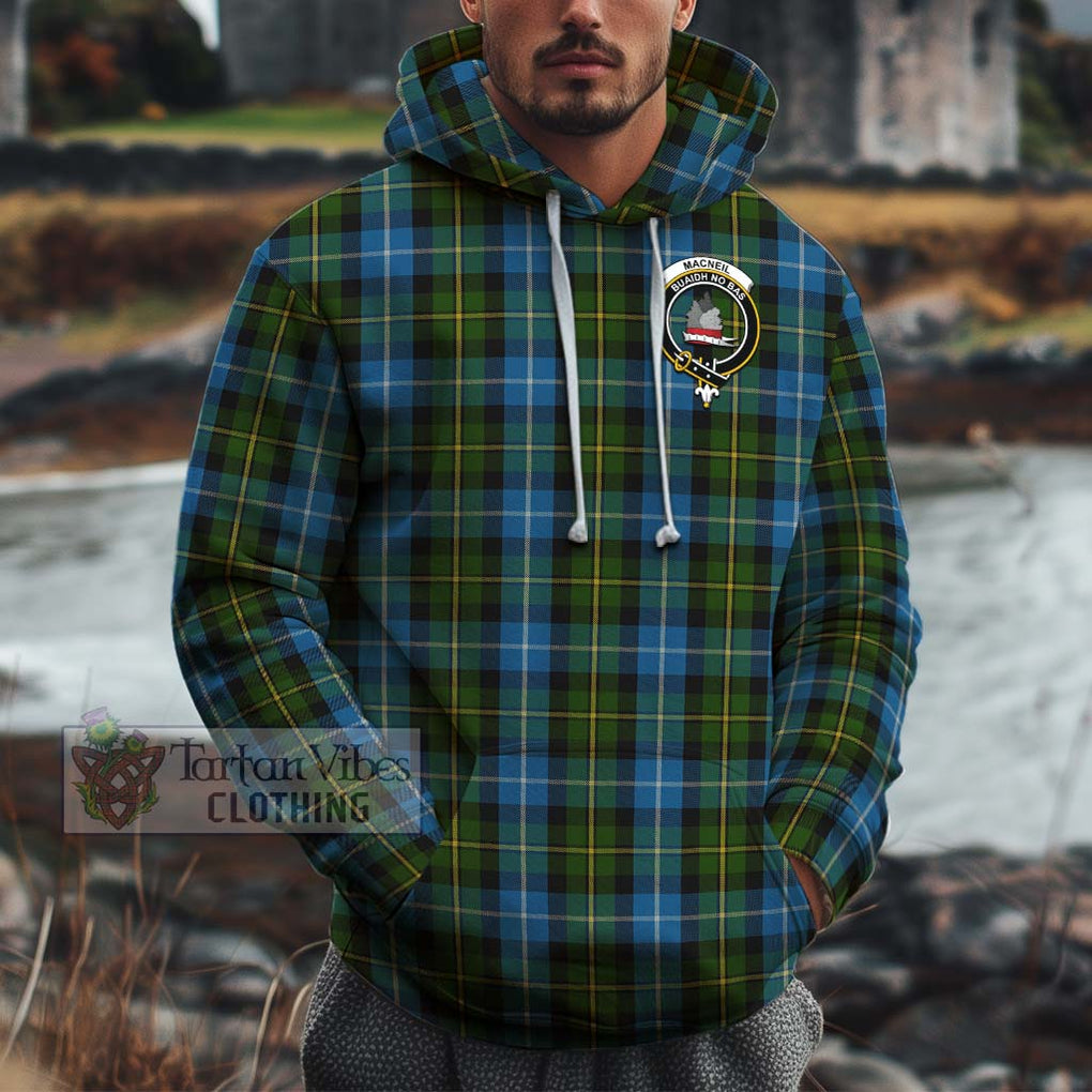 MacNeil of Barra Tartan Cotton Hoodie with Family Crest Pullover Hoodie XS - Tartan Vibes Clothing