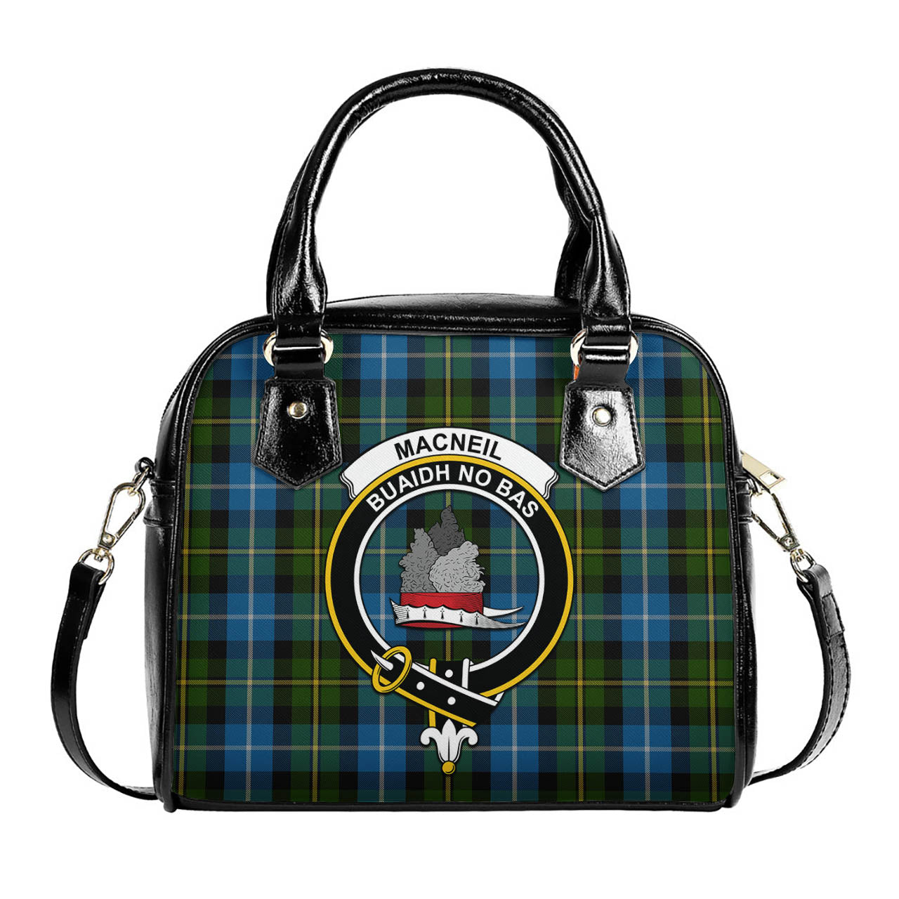 MacNeil of Barra Tartan Shoulder Handbags with Family Crest One Size 6*25*22 cm - Tartanvibesclothing