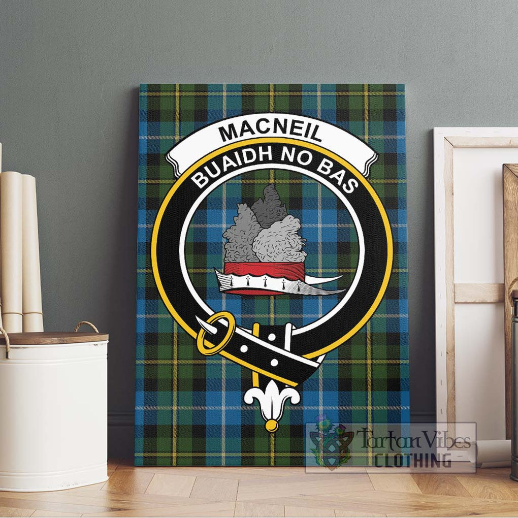 MacNeil of Barra Tartan Canvas Print Wall Art with Family Crest Without Frame - Tartan Vibes Clothing