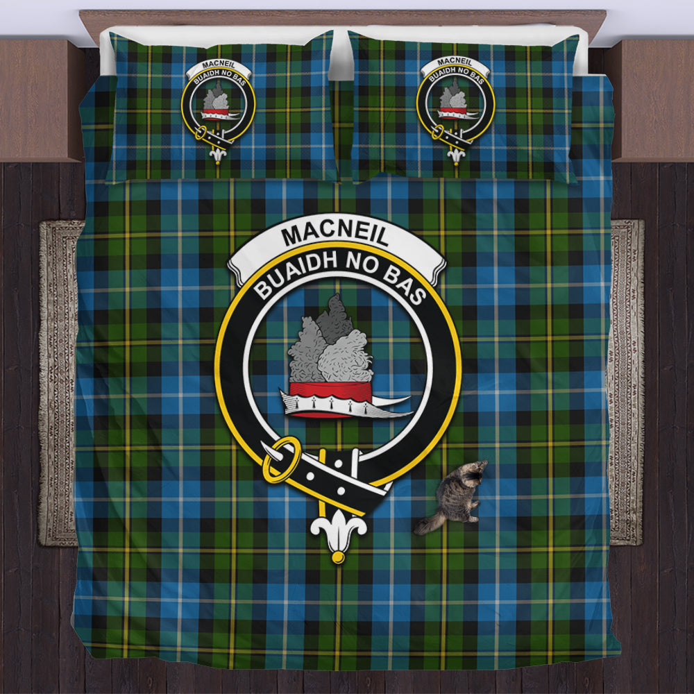 MacNeil of Barra Tartan Bedding Set with Family Crest US Bedding Set - Tartan Vibes Clothing