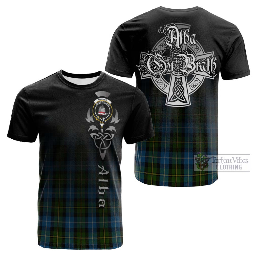 Tartan Vibes Clothing MacNeil of Barra Tartan Cotton T-shirt Featuring Alba Gu Brath Family Crest Celtic Inspired