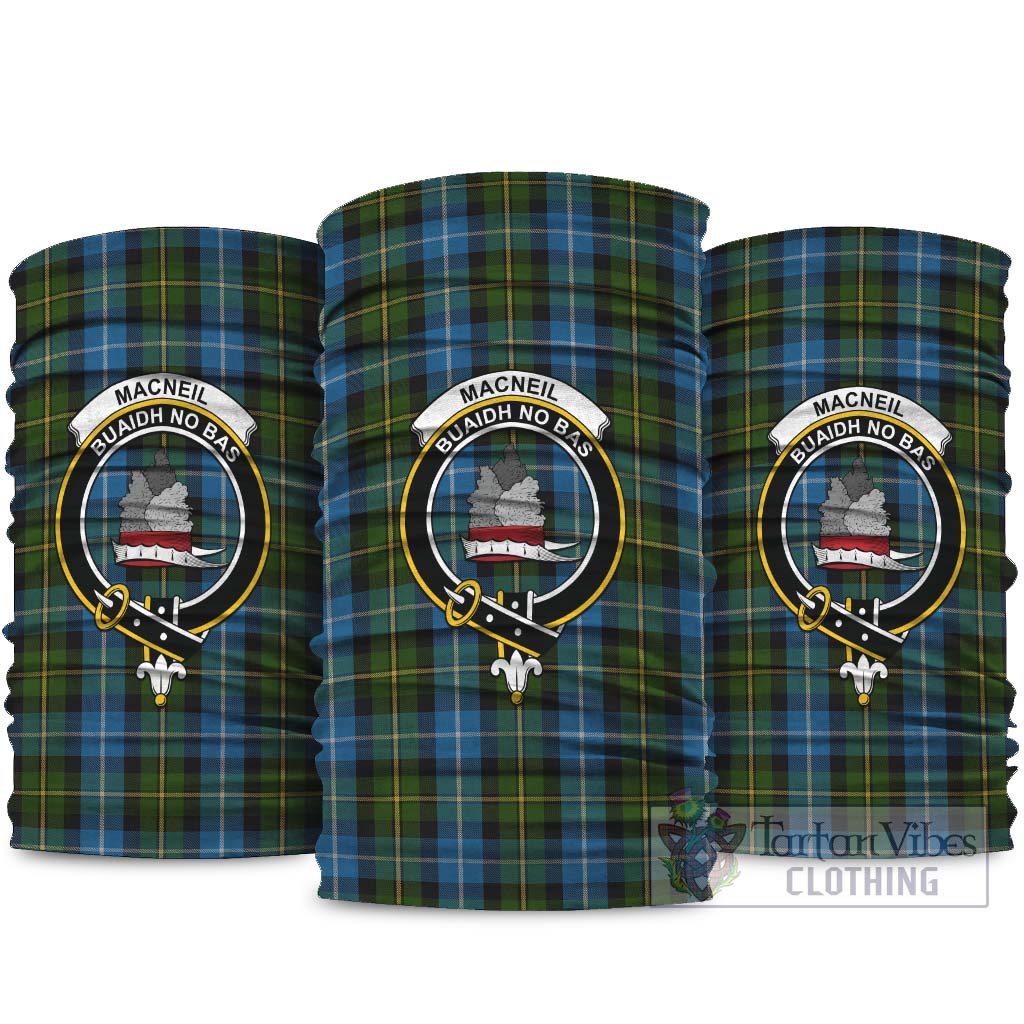 MacNeil of Barra Tartan Neck Gaiters, Tartan Bandanas, Tartan Head Band with Family Crest