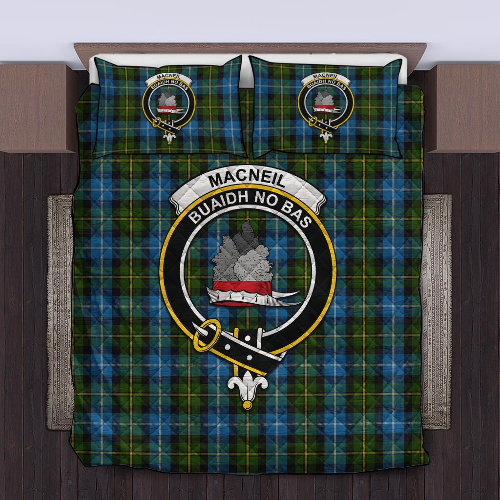 MacNeil of Barra Tartan Quilt Bed Set with Family Crest Twin - Tartan Vibes Clothing