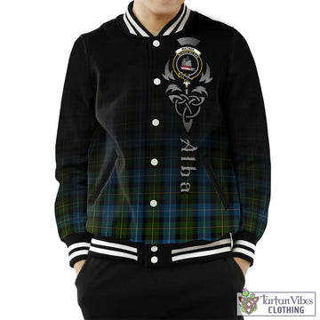 MacNeil of Barra Tartan Baseball Jacket Featuring Alba Gu Brath Family Crest Celtic Inspired