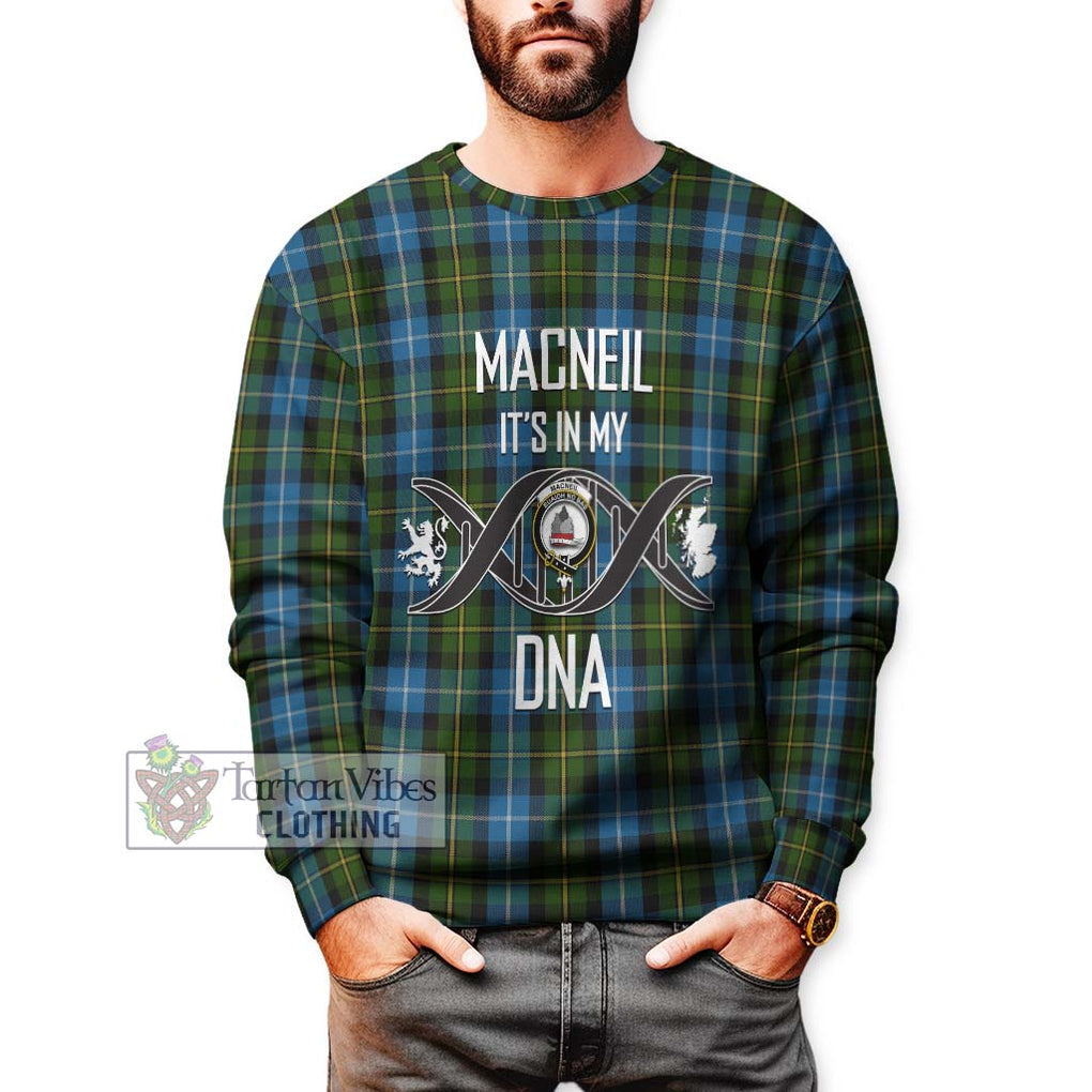 MacNeil of Barra Tartan Sweatshirt with Family Crest DNA In Me Style Unisex - Tartanvibesclothing Shop