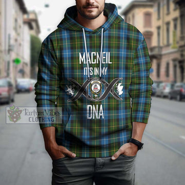 MacNeil of Barra Tartan Hoodie with Family Crest DNA In Me Style