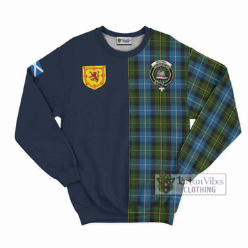 MacNeil of Barra Tartan Sweatshirt Alba with Scottish Lion Royal Arm Half Style