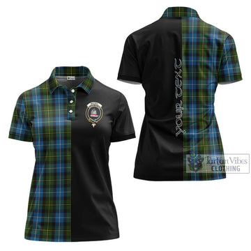 MacNeil of Barra Tartan Women's Polo Shirt with Family Crest and Half Of Me Style