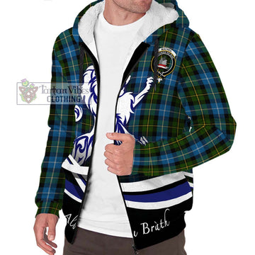 MacNeil of Barra Tartan Sherpa Hoodie with Alba Gu Brath Regal Lion Emblem