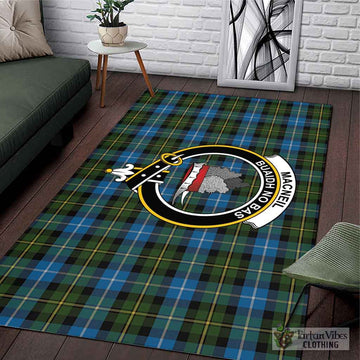 MacNeil of Barra Tartan Area Rug with Family Crest