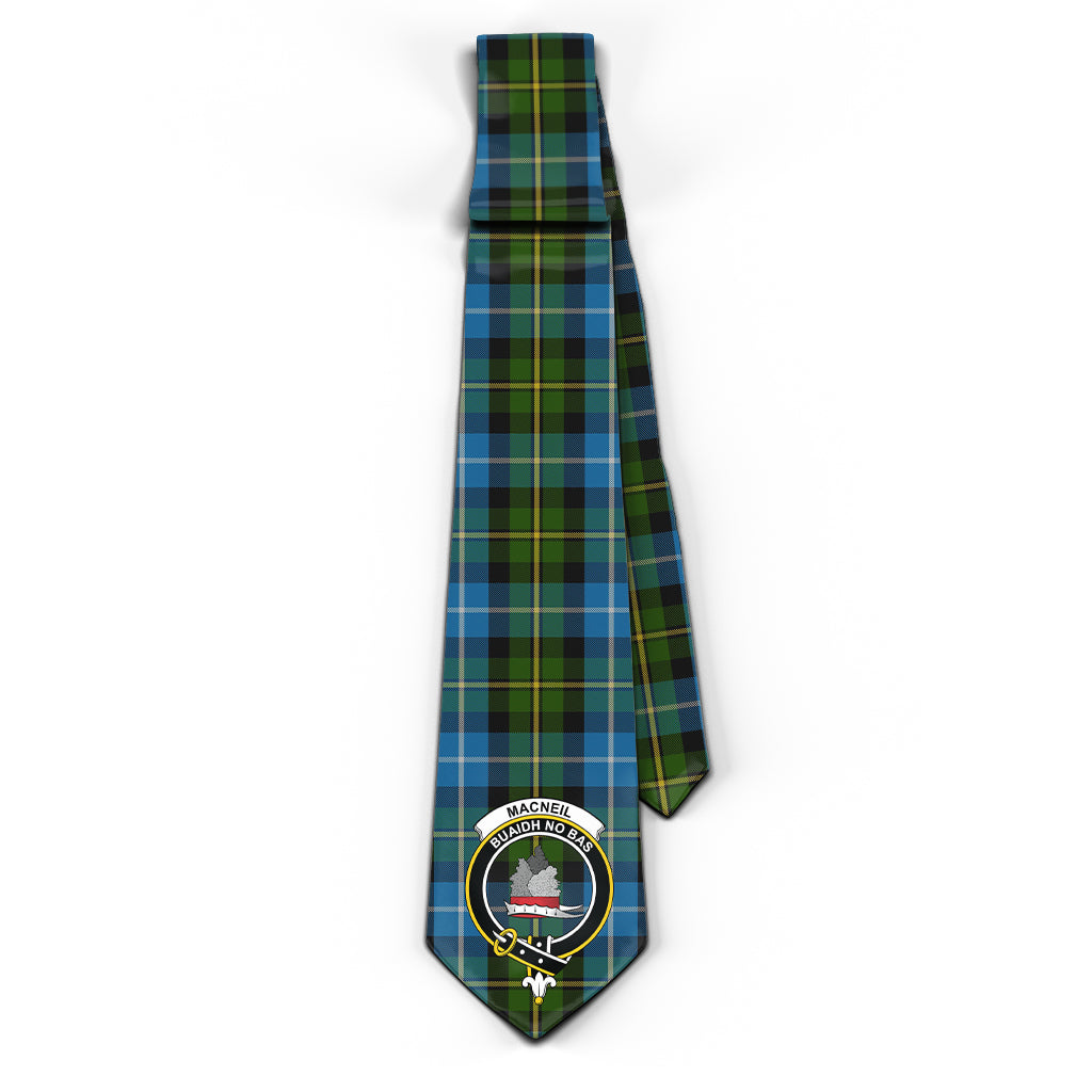 MacNeil of Barra Tartan Classic Necktie with Family Crest - Tartan Vibes Clothing