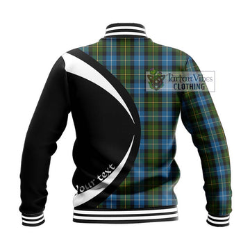 MacNeil of Barra Tartan Baseball Jacket with Family Crest Circle Style