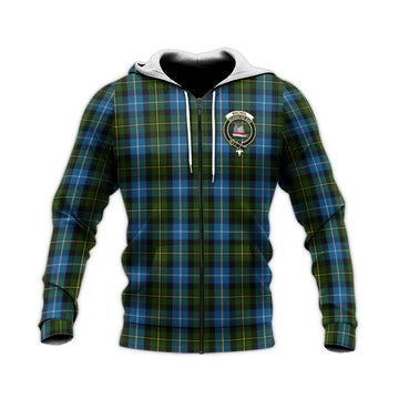 MacNeil of Barra Tartan Knitted Hoodie with Family Crest