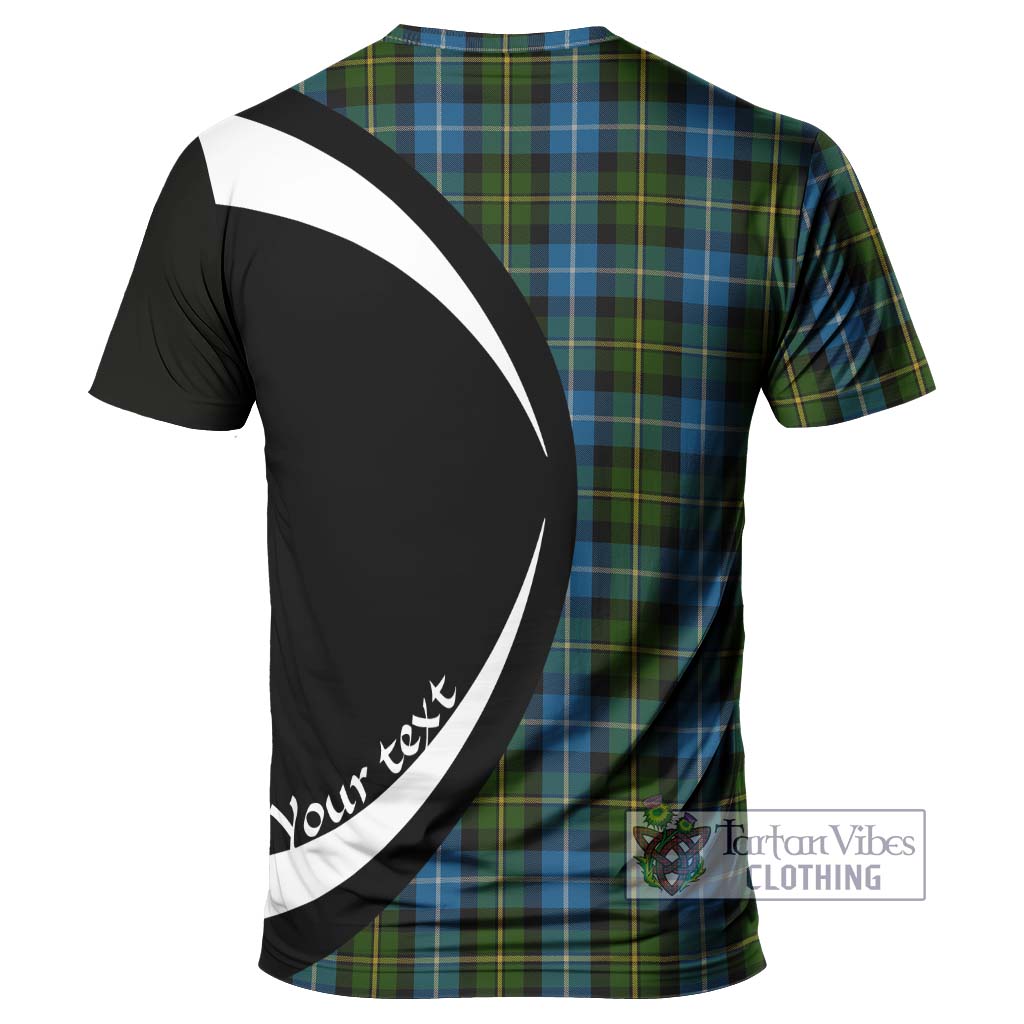 Tartan Vibes Clothing MacNeil of Barra Tartan T-Shirt with Family Crest Circle Style