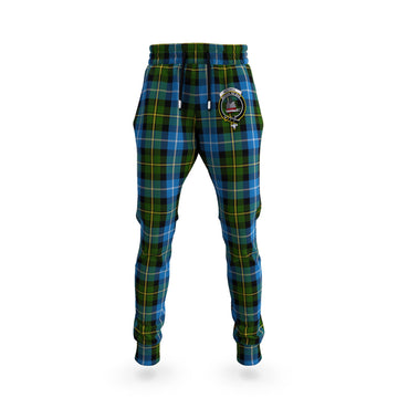 MacNeil of Barra Tartan Joggers Pants with Family Crest