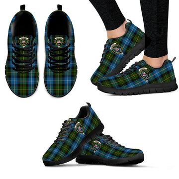 MacNeil of Barra Tartan Sneakers with Family Crest