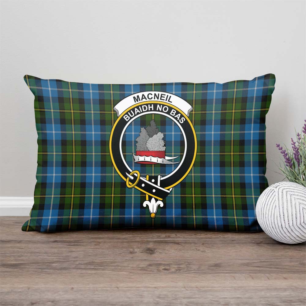 MacNeil of Barra Tartan Pillow Cover with Family Crest Rectangle Pillow Cover - Tartanvibesclothing