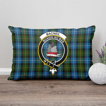 MacNeil of Barra Tartan Pillow Cover with Family Crest