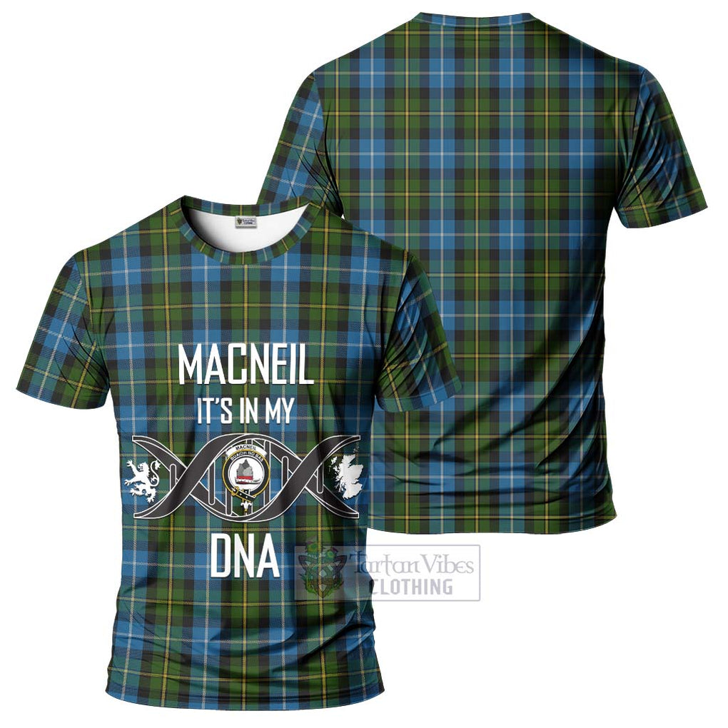 MacNeil of Barra Tartan T-Shirt with Family Crest DNA In Me Style - Tartan Vibes Clothing