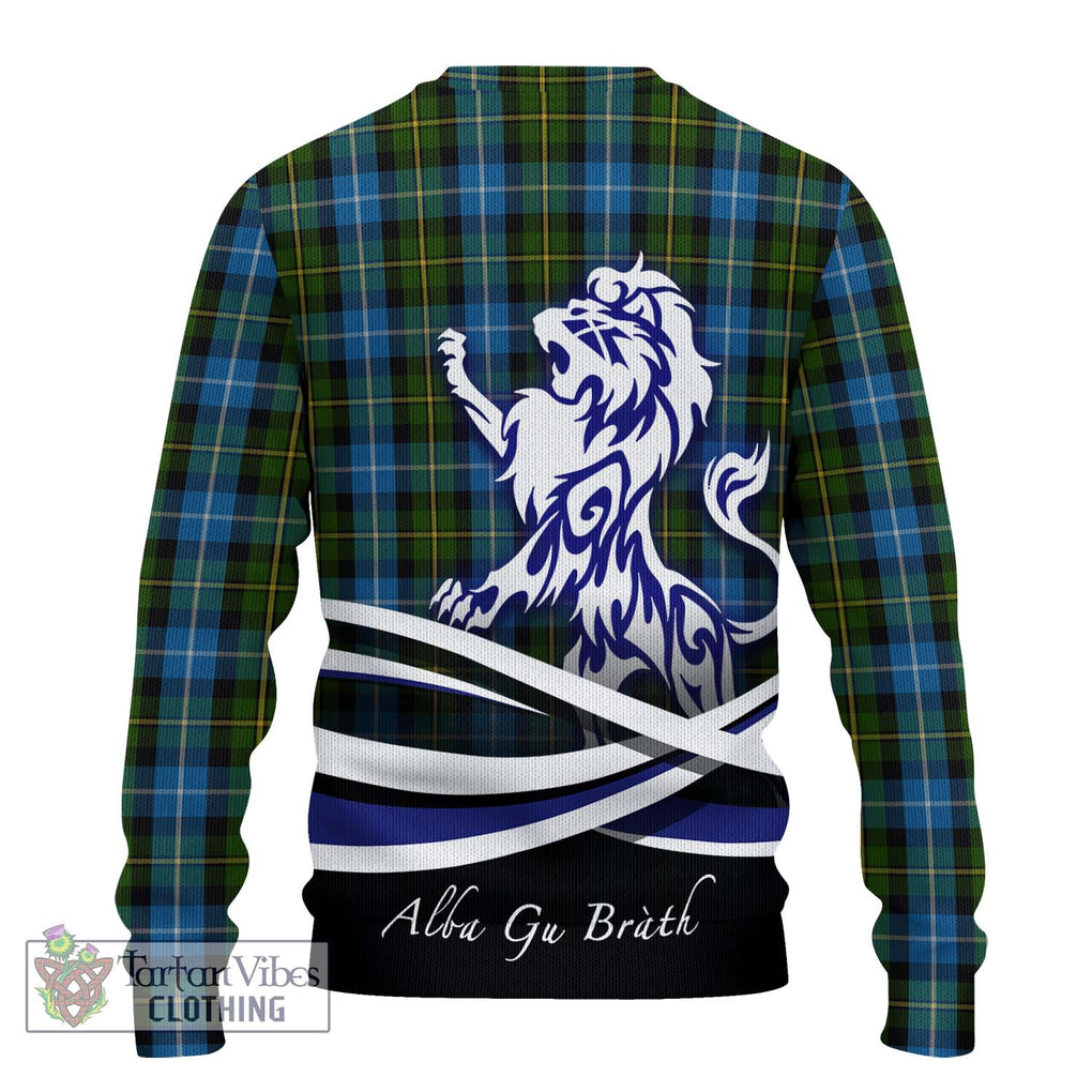 MacNeil of Barra Tartan Knitted Sweater with Alba Gu Brath Regal Lion Emblem - Tartanvibesclothing Shop